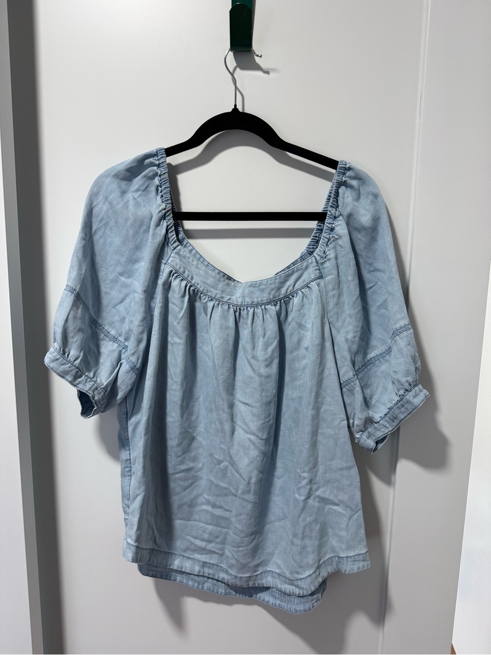 LOFT Light Blue Peasant Tunic Top